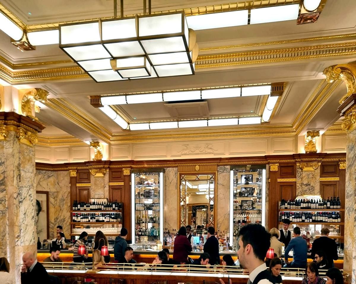 Brasserie Zedel, a grand Parisian-style brasserie in the Art Deco basement of the former Regent Palace Hotel
