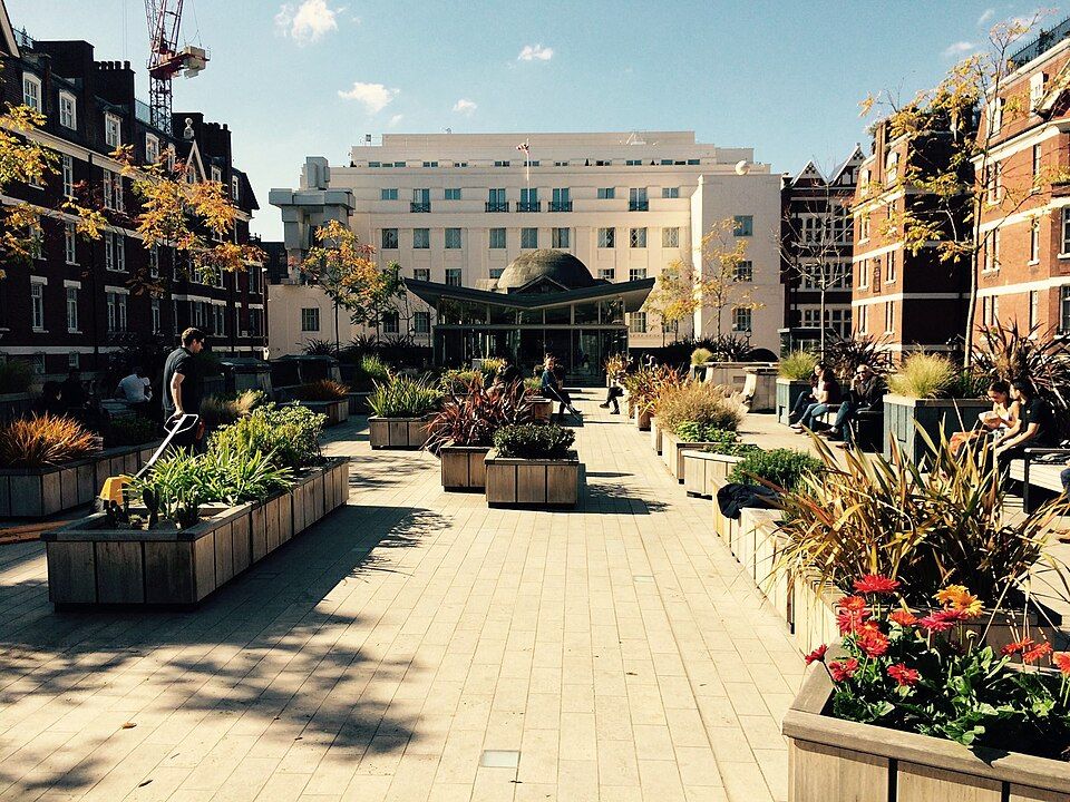 Brown Hart Gardens, a raised public garden terrace