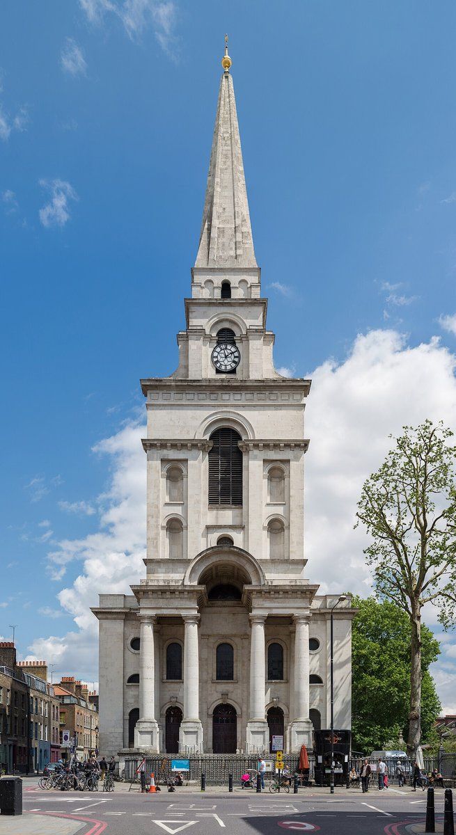 Christ Church Spitalfields, Nicholas Hawksmoor's towering English Baroque church on Commercial Street