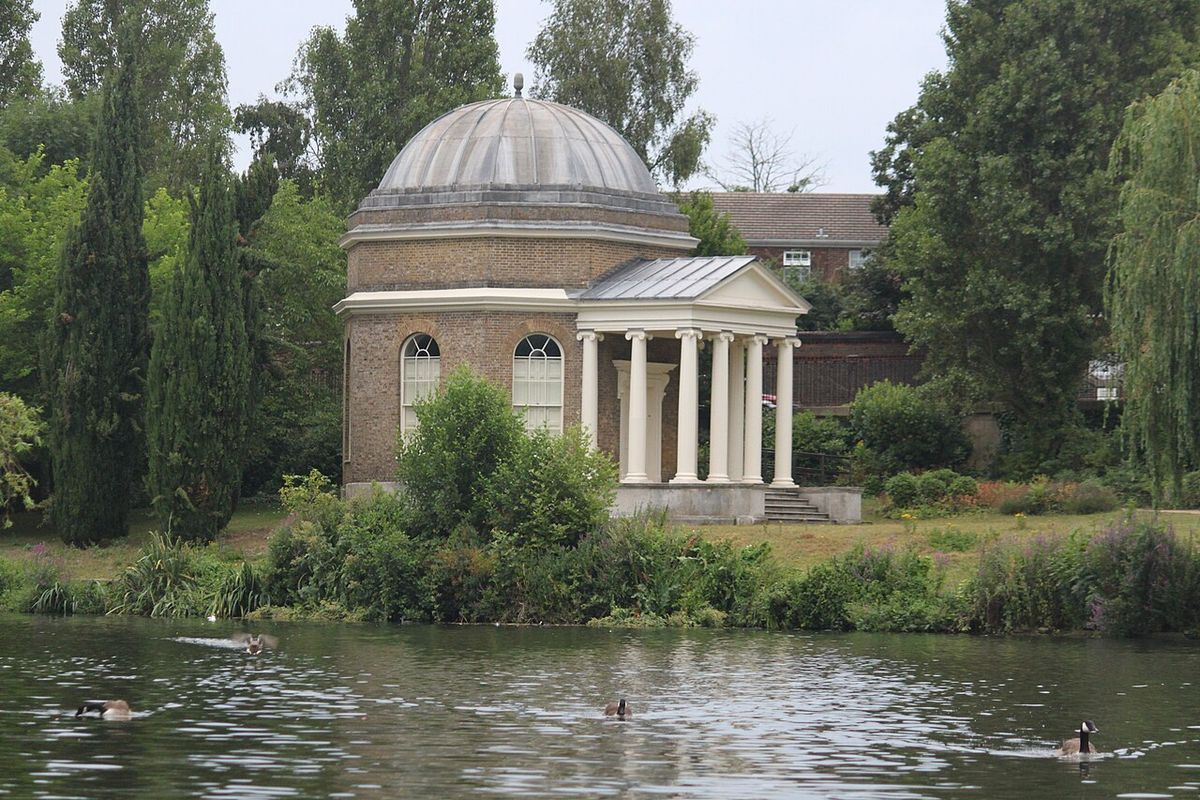 Garrick's Temple to Shakespeare, a small domed temple