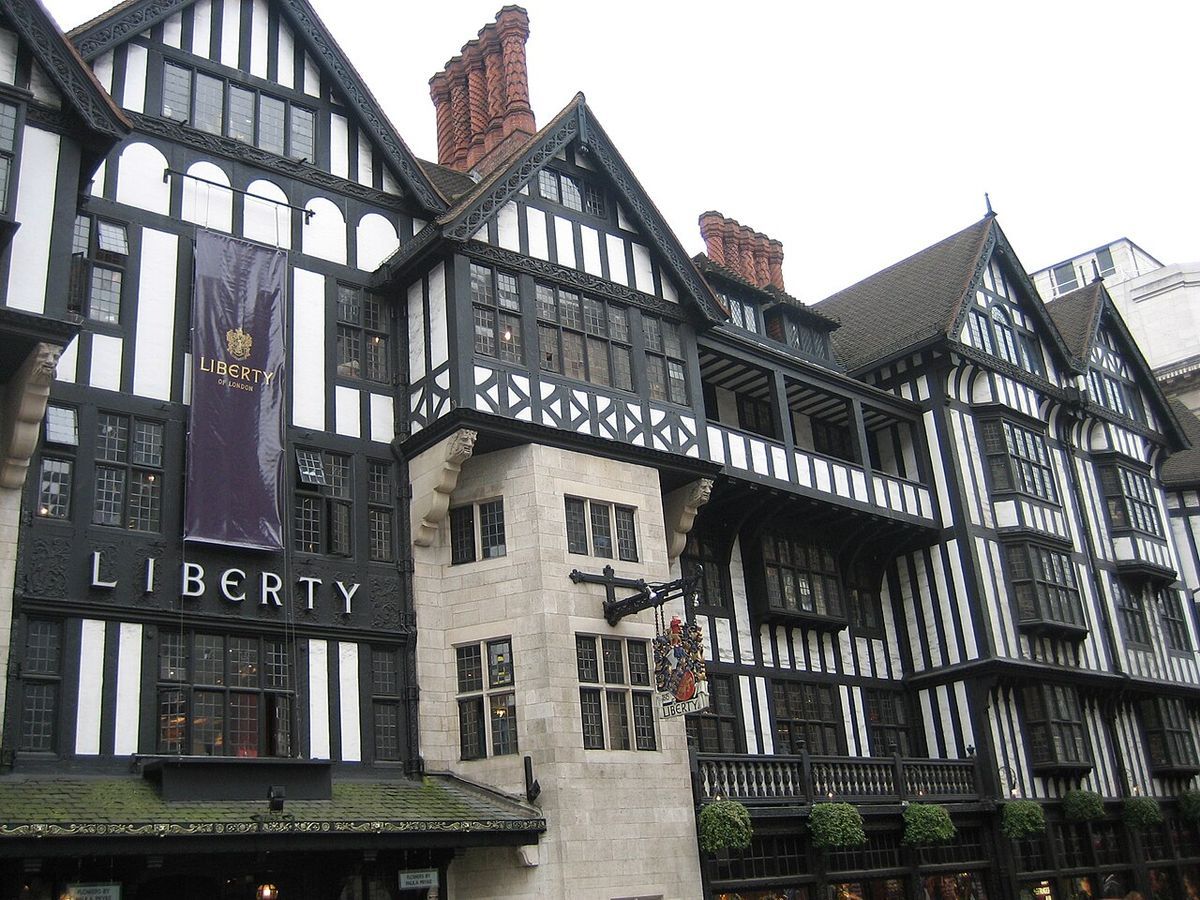 Liberty London, a Tudor Revival department store on Regent Street