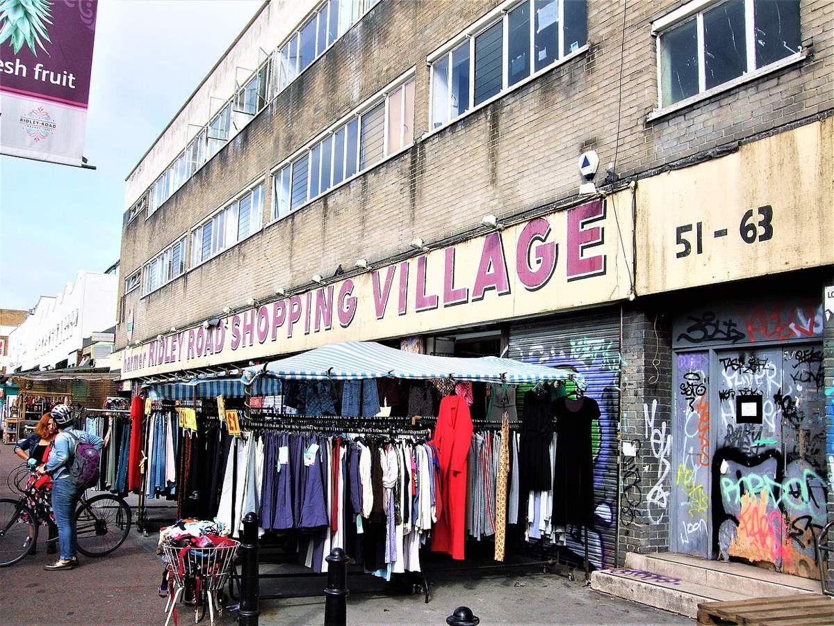 Ridley Road Market, Dalston's long-running multicultural street market with 150-plus stalls of Afro-Caribbean