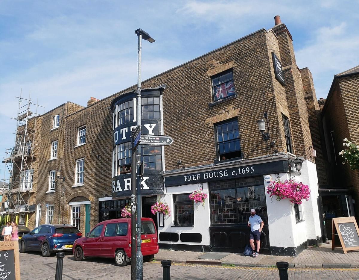 The Cutty Sark Tavern, a Grade II-listed Georgian riverside pub