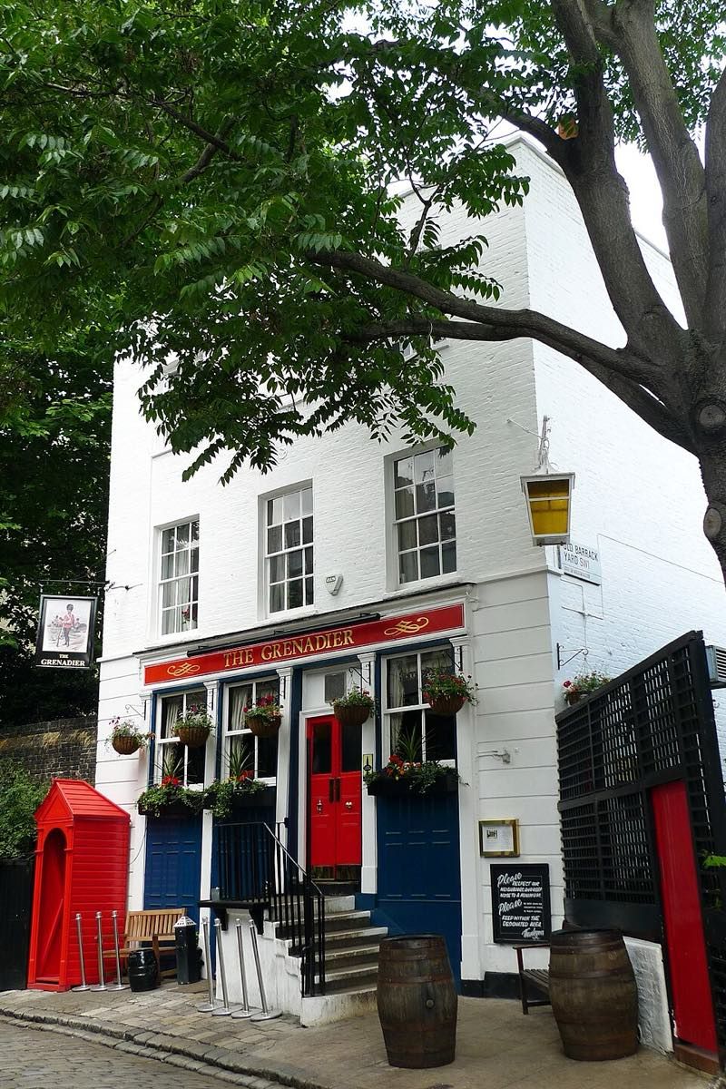 The Grenadier, a historic mews pub tucked down Wilton Row in Belgravia