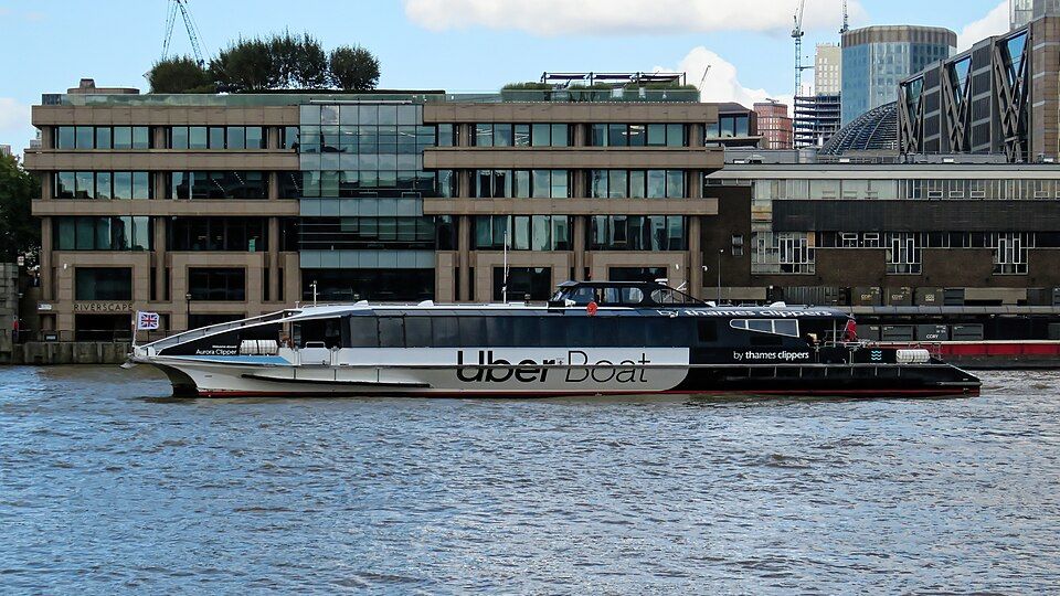 Uber Boat by Thames Clippers, activity in London