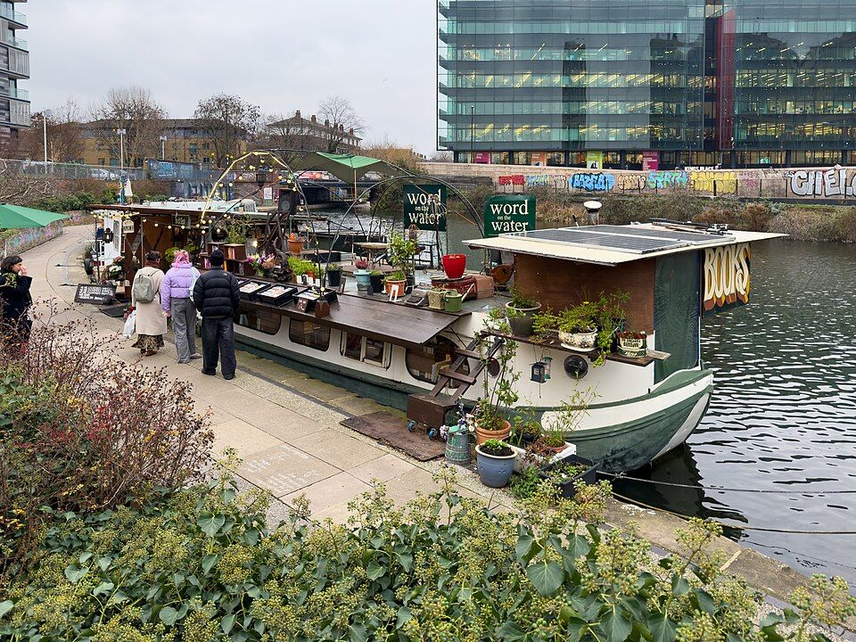 Word on the Water, a floating secondhand and new bookshop housed in a converted 1920s Dutch barge